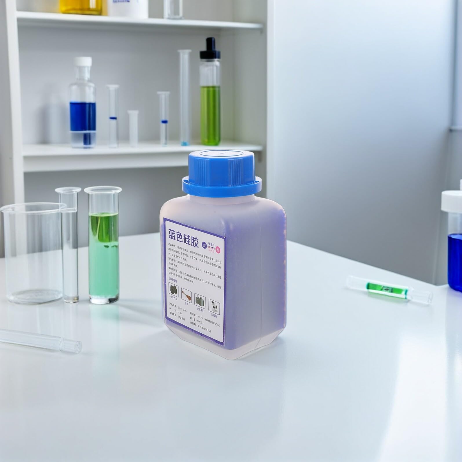 Desecante de Sílice de Silicona Azul 2 Botellas 500g para Filamento