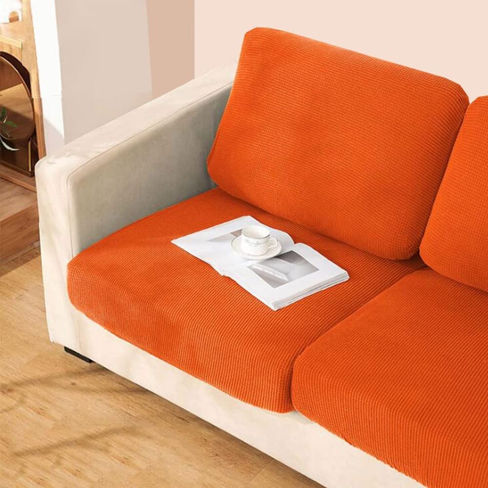 Funda para cojin de sofa separado y chaise longue elastica naranja talla 3
