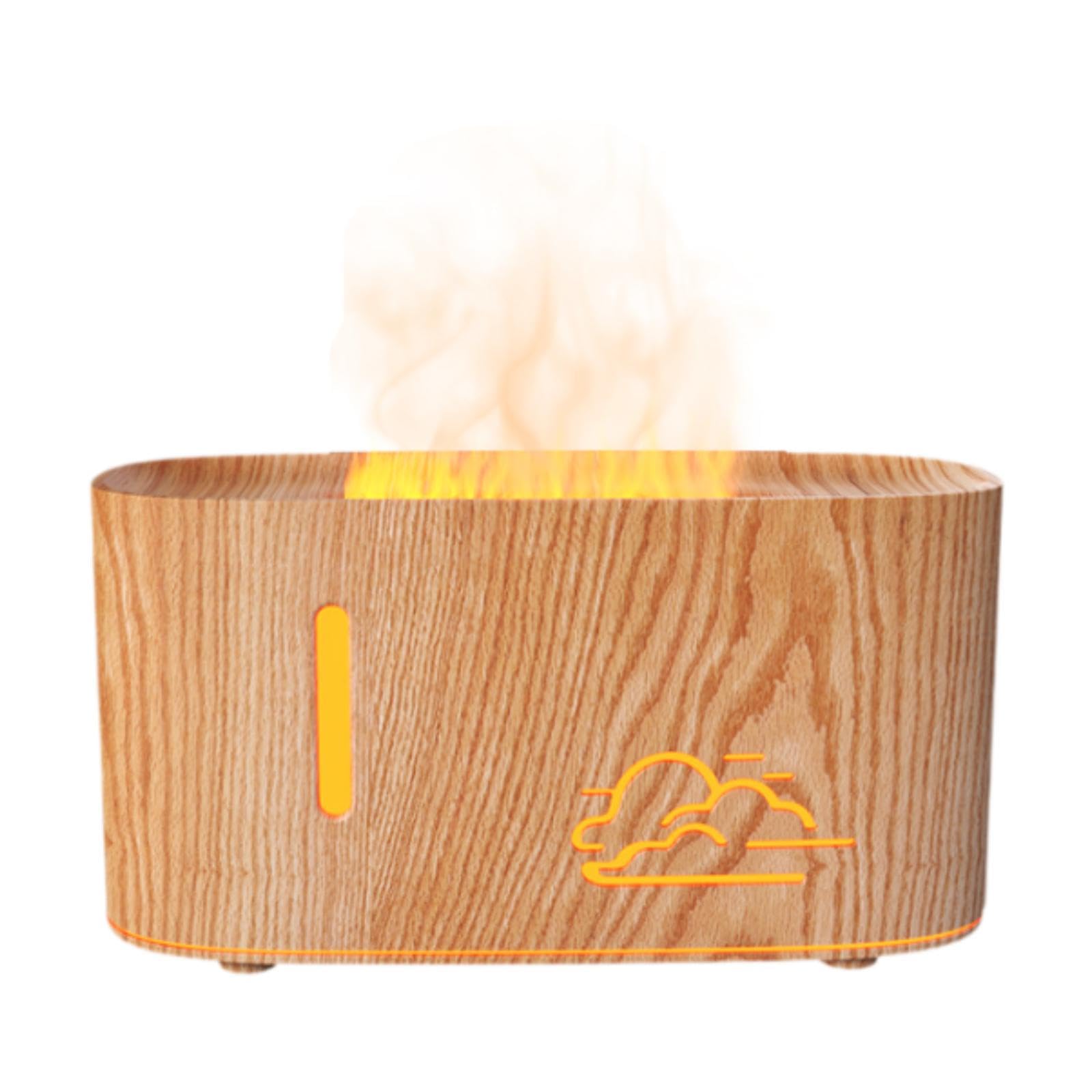 flame air humidifier 2 mode mute diffuser humidifier for bedroom yoga office brown