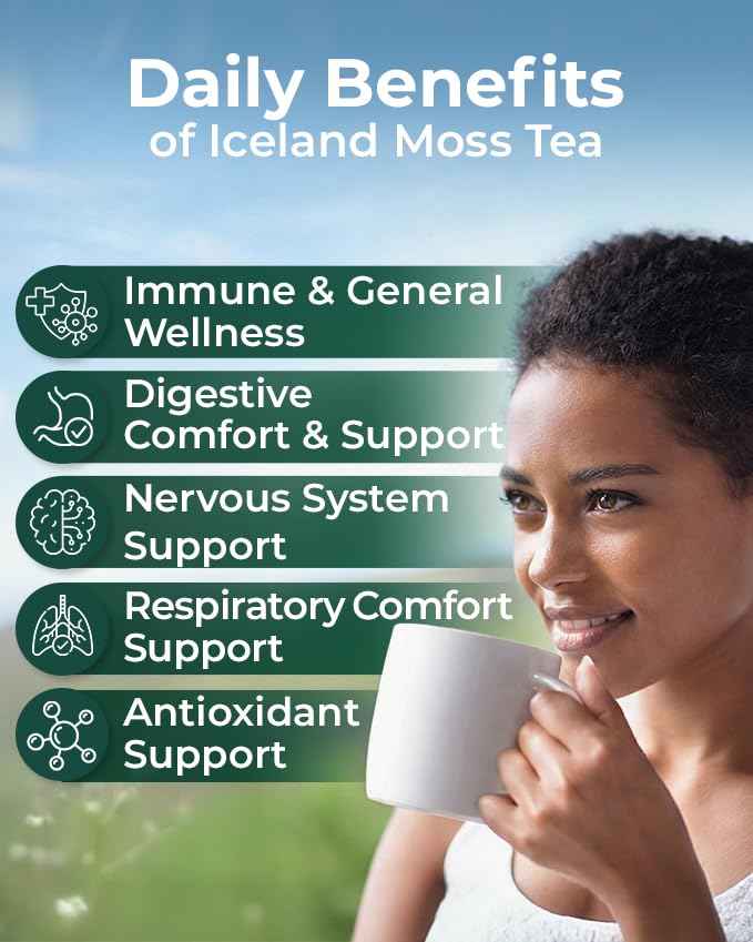 Image of 4 oz. Icelandic Moss Iceland Moss Herbal Tea (Cetraria Islandica) - 113g Herb Tea Liquen De Islandia