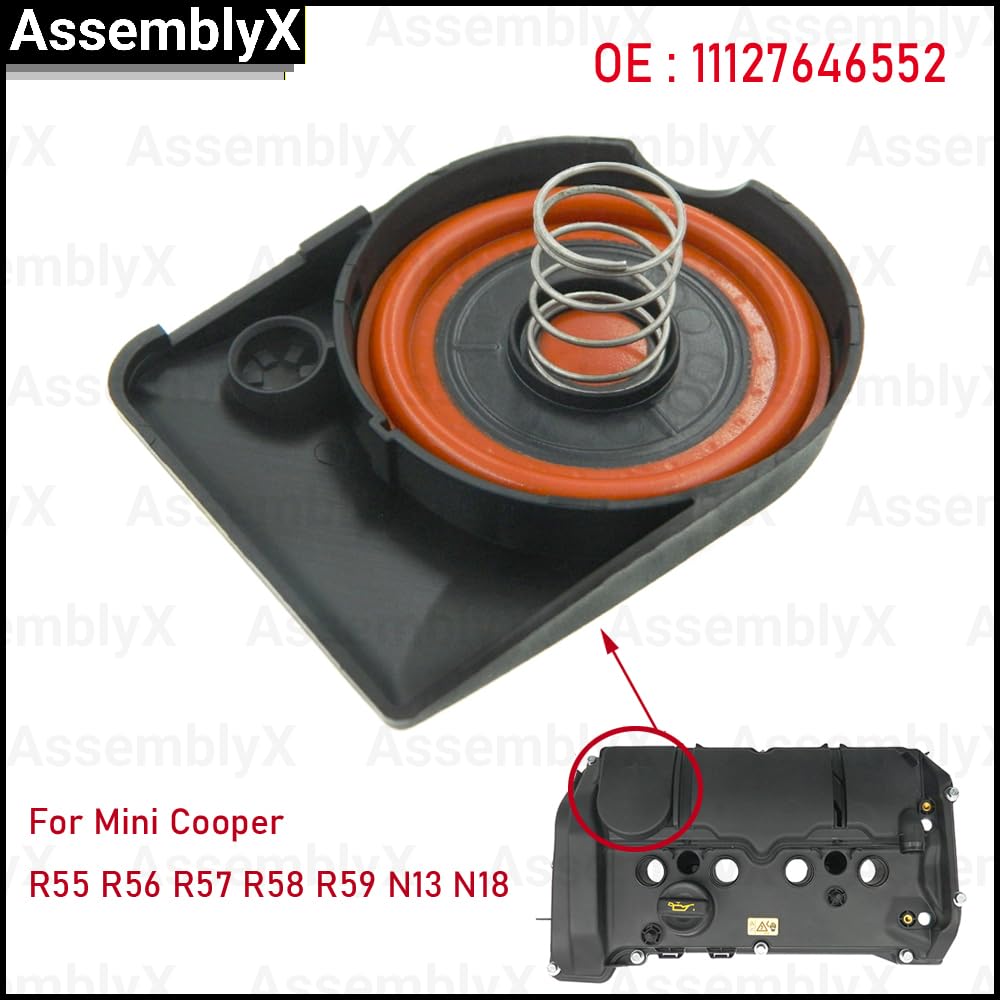 Coperchio per valvola PCV con membrana per Mini Cooper N13 N18 R55 R56 R57 R58 R59