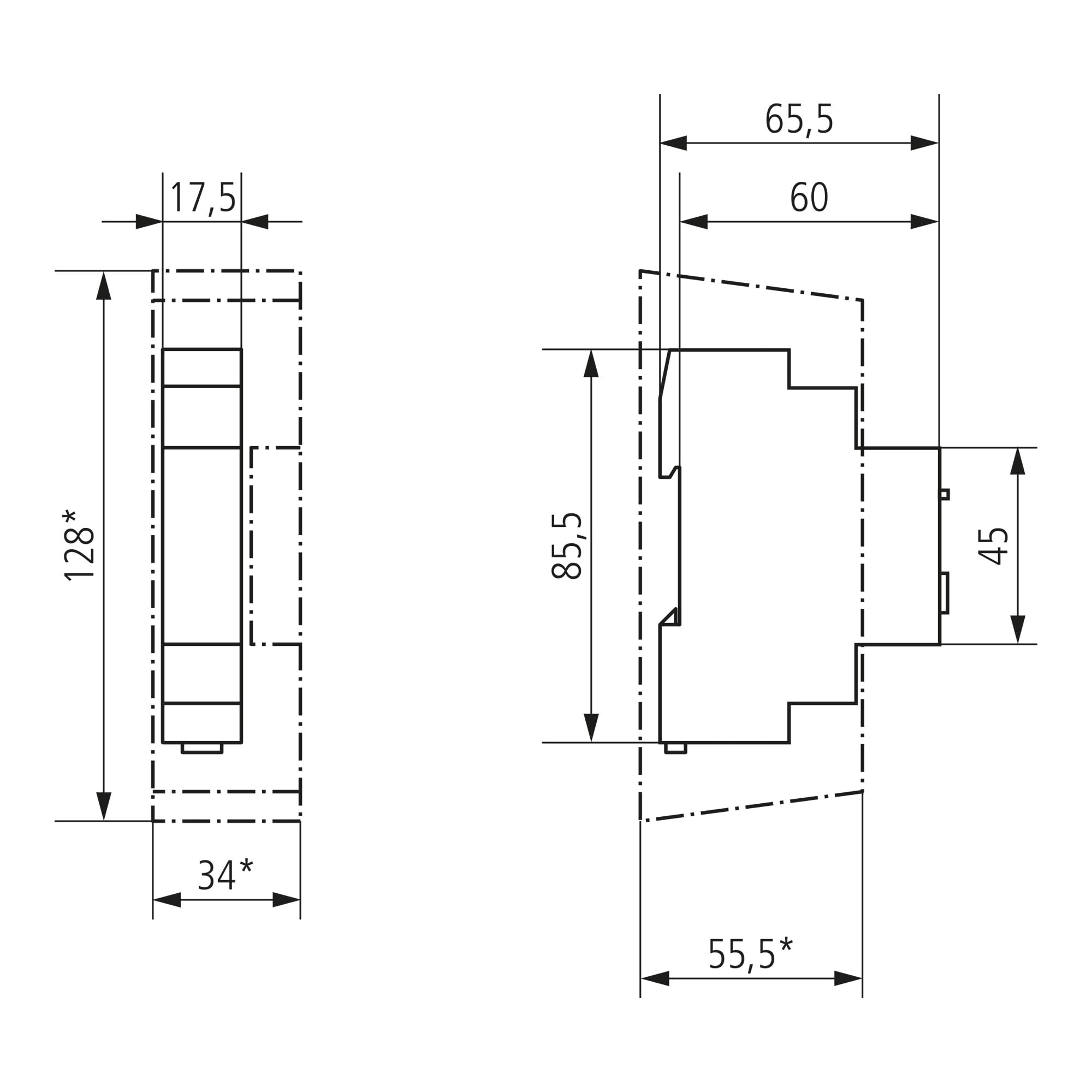 Theben 0070002 ELPA 7 minutero de Escalera electrónico Carril DIN