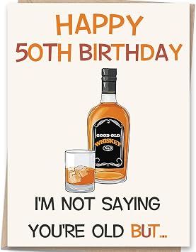 Funny 50th Birthday Cards Gifts for Men Women