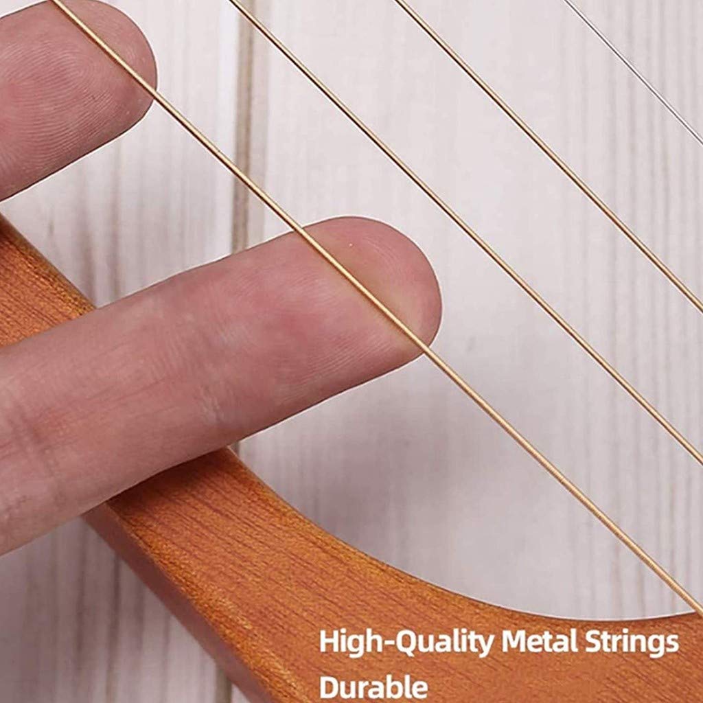 Harfe Instrument Lyre, 16 Saiten Leier Instrument, 16 Saiten Mahagoni Lyre, Haltbare Leierharfe, Gravierte Entwurf mit Tragetasche Stimmschlüssel Reinigungstuch, 16 Strings