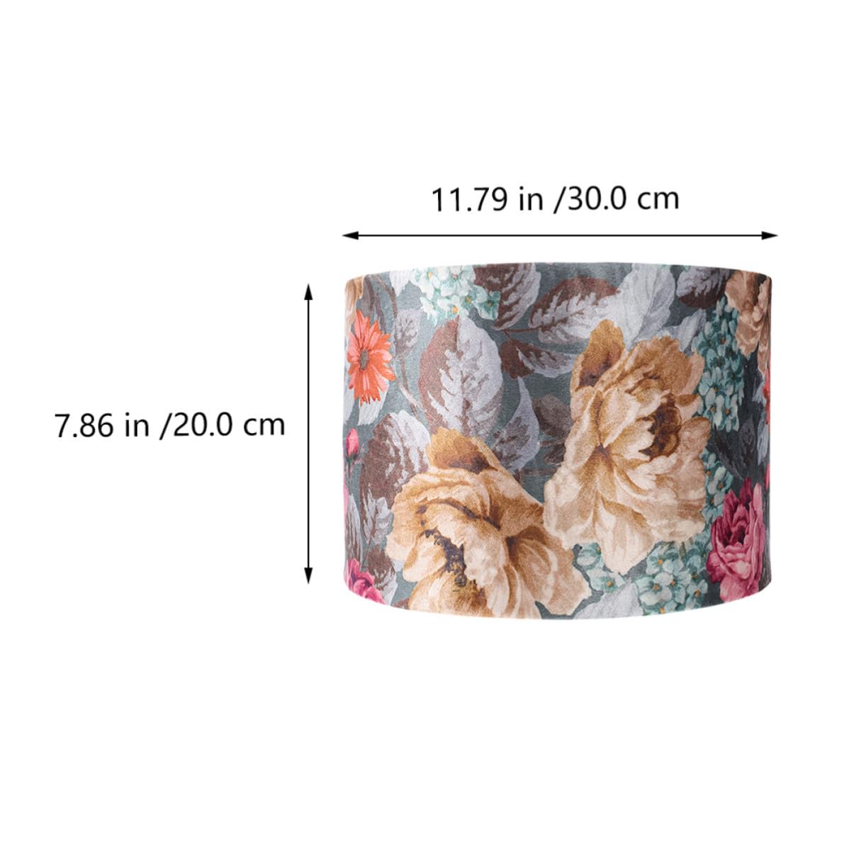 Paralume Decorativo Floreale E27 in Stoffa e Ferro per Lampade