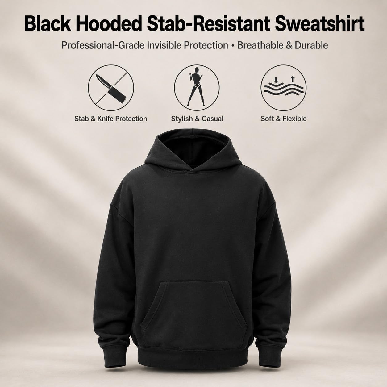 Kamizelka Odporna Na Dźgnięcia Koszula Antyprzecięciowa Unisex Poziom 5 Black-2XL | Lekki Sprzęt Ochronny Do Pracy W Ochronie Oferujący Oddychającą Elastyczną Obronę Przed Cięciem