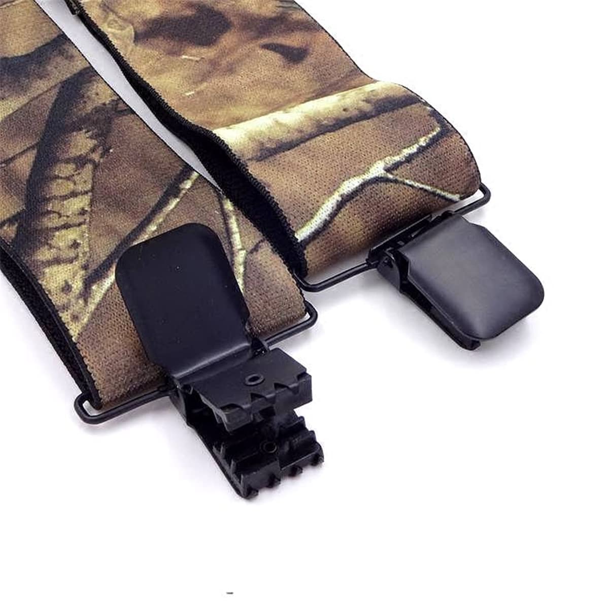 Bretelle da Uomo, Bretelle Regolabili con Clip Resistenti e Larghezza 2 Pollici da Uomo, Colore Mimetico(with Clips)