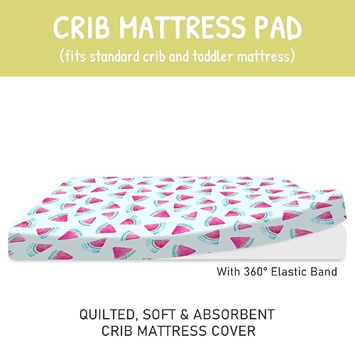 Miniatura 5 de Funda impermeable para cambiador de pañales para bebés niños y niñas, portátilmini sábanas de microfibra suave para cambiar pañales (sandía)