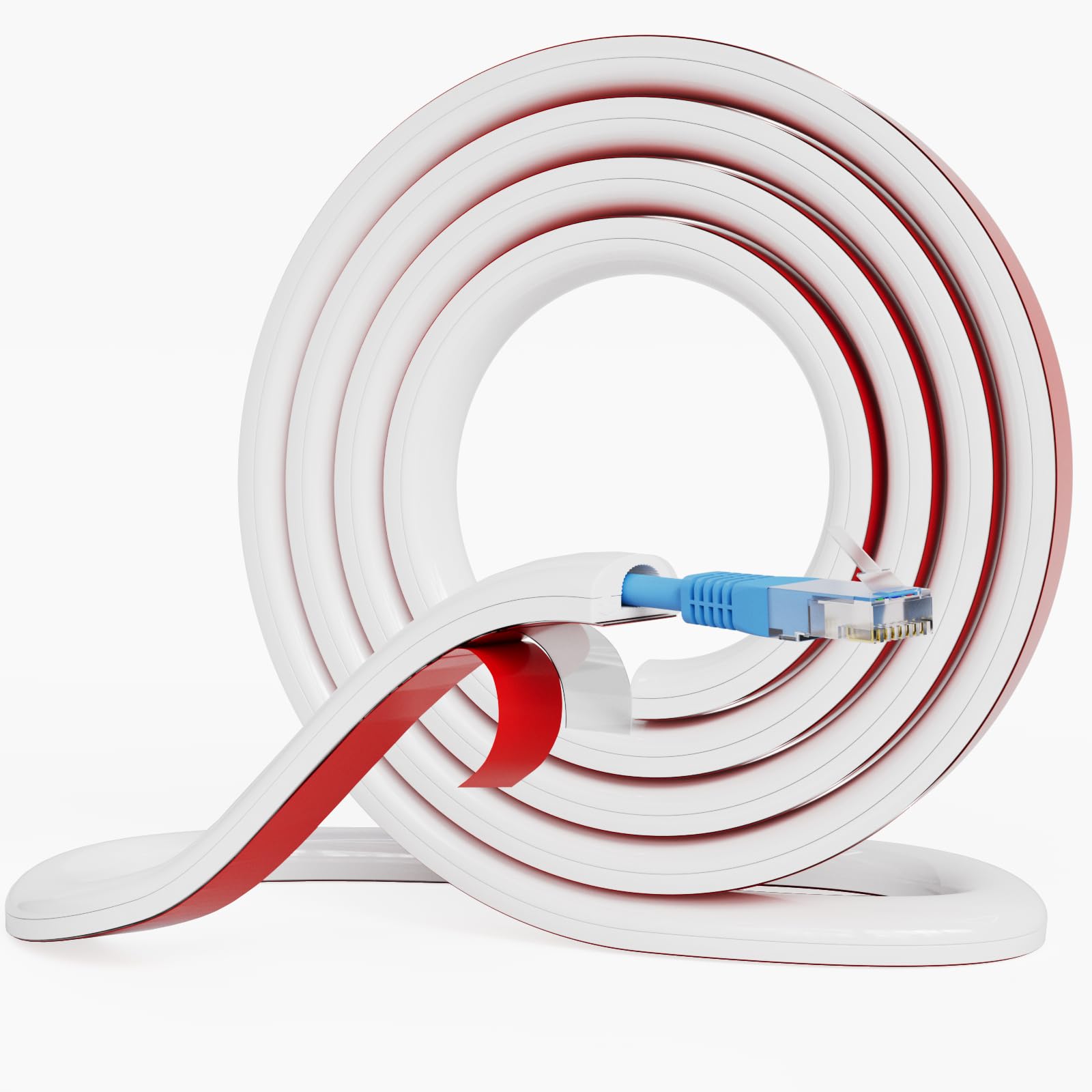 Photo 1 of Cord Hider Raceway Kit, 118 inch Wall Cable Hider for 1 Cable, Silicone Material Hiding Wall Mount TV Powers Cords in Home Office, W0.55 H0.39in White