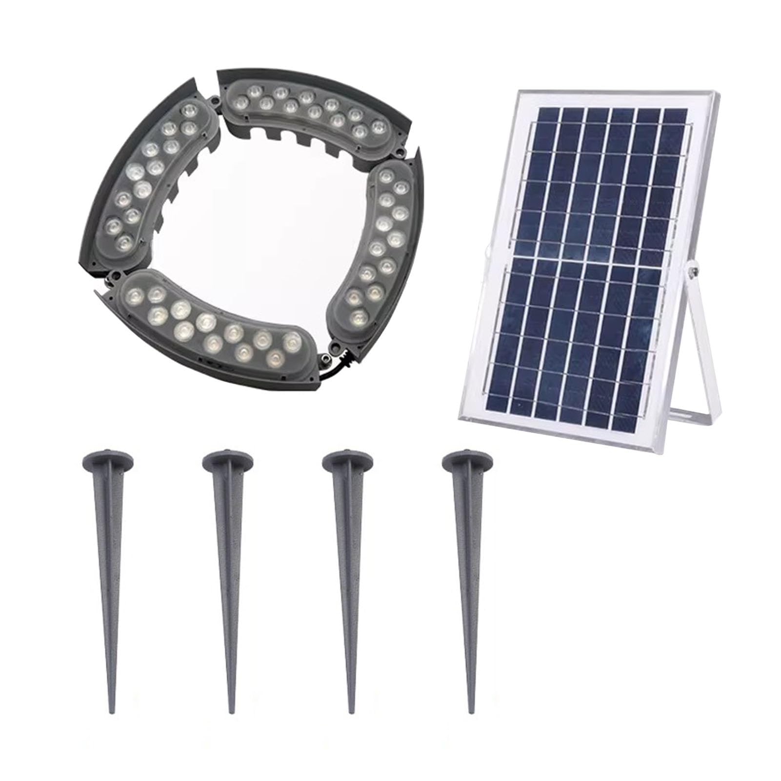 Lampy solarne IP65 z palmami, z reflektorami krajobrazowymi z wtyczką uziemiającą, na dziedzińce(4 SETS)