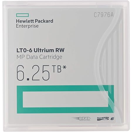 Hewlett Packard Enterprise HP C7976A LTO-6 Ultrium MP RW Data Cartridge, black