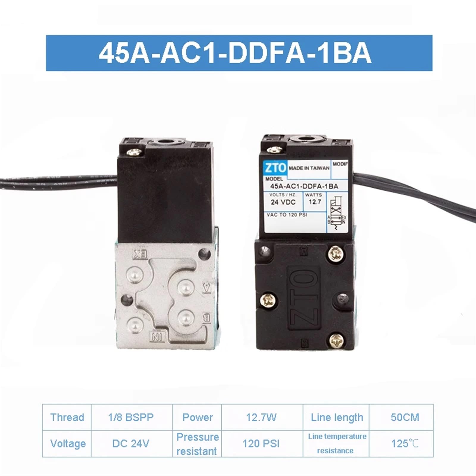 BOOGHIGC Elettrovalvola Ad Alta Frequenza A 4 Vie E 5 Vie 45A AA1 DDAA 1BA /DDFA/DDBA/DDAA Mac For Macchina Di Distribuzione Di Marcatura, 1 Pezzo(45A  BC1 DDFA 1BA - Foto 3