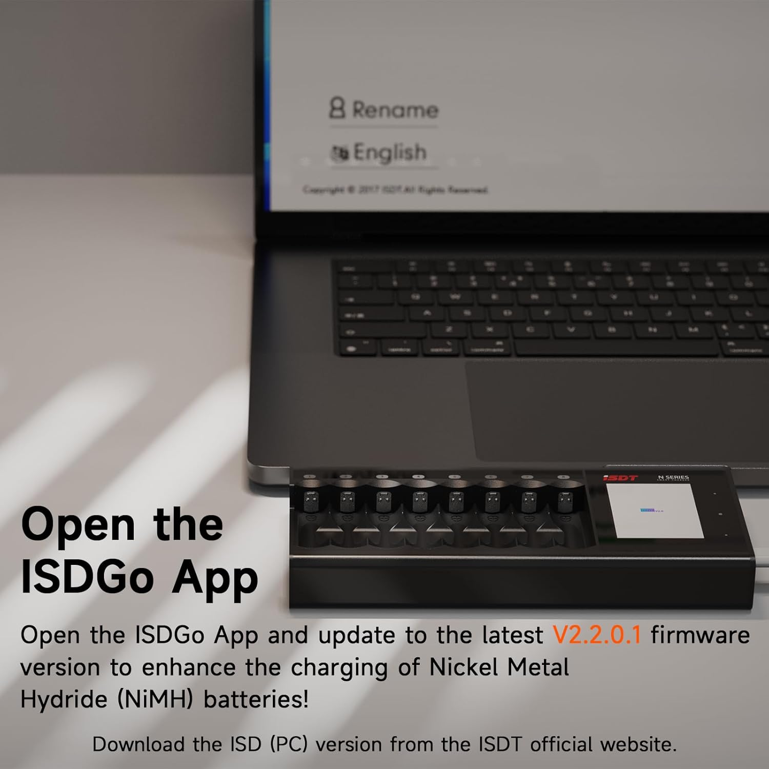 ISDT N24 charger with multiple batteries inserted, showing quick charge capability