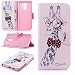 Produktbild PU Leder Hülle für Samsung Galaxy A6 Plus 2018,Geldbörsen-Etui Flip Case Netter Ledertasche Schutzhülle und Stand Folio Hülle Etui Scratch Magnetverschluss Fächern Karten Handyhülle,(Giraffe)
