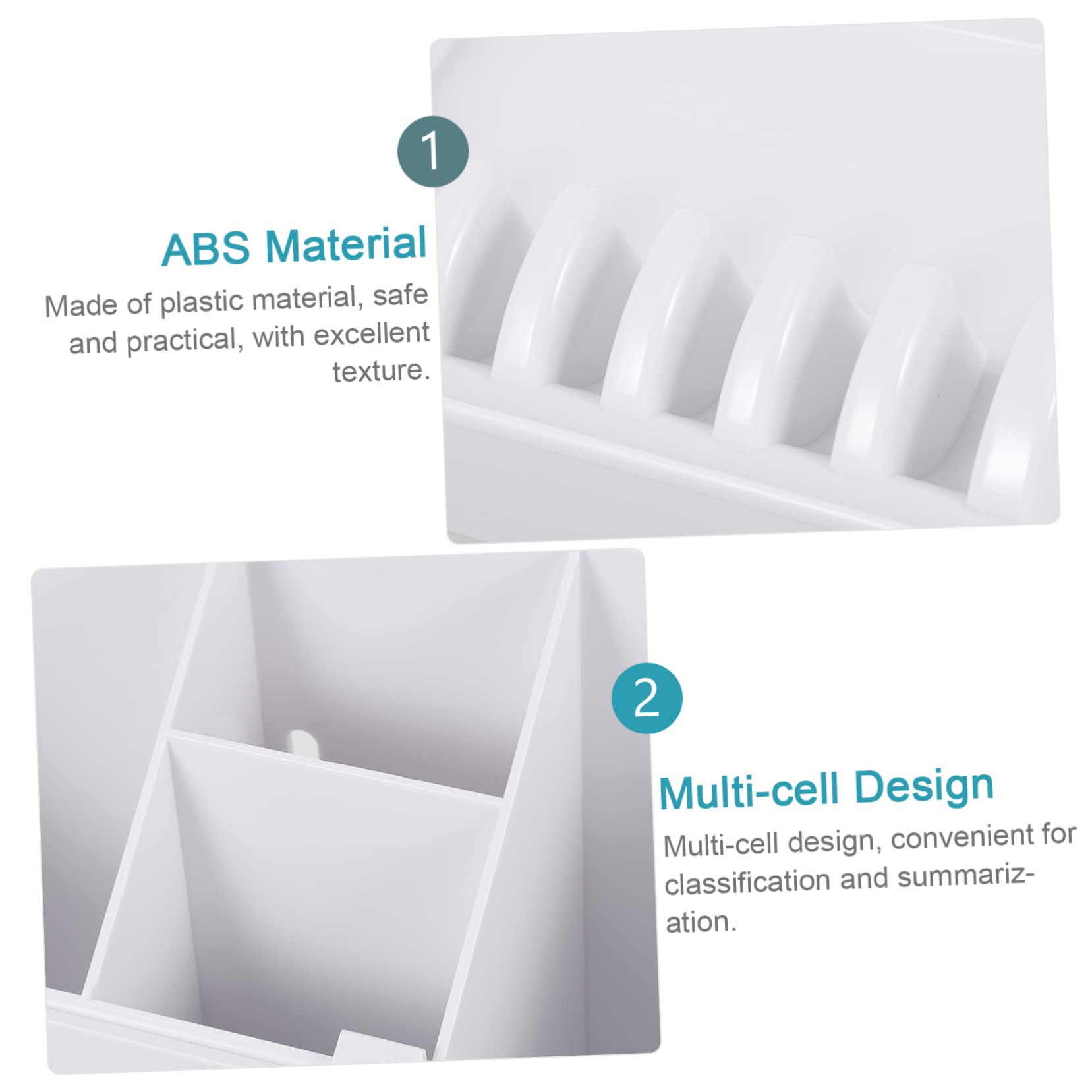 Boîte de Rangement Coiffure Abs Blanc pour Salon et Maison | Organisateur pour Peignes et Autres Accessoires, 1 Set, Design Élégant, Finition Résistante