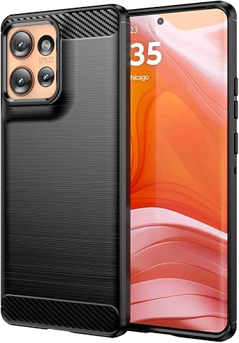 Case for Motorola Edge 50 Case, Moto Edge 50 Case, Ultra Slim Phone Cover with Shock-Absorption TPU Rubber Protective Cases for Motorola Edge 50 Black