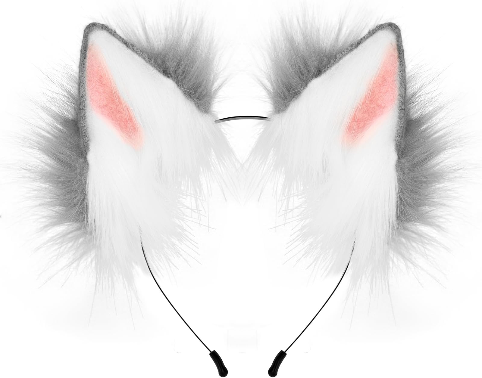 HAOAN Handmade Cat Fox Fur Ears Hairhoop Headwear Anime Party Halloween Costume Headband Hairband