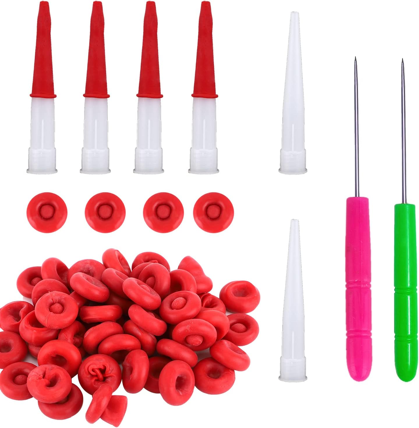 50pcs Caulk Sealing Cap, Latex Caulk Sealing Cap with 2pcs