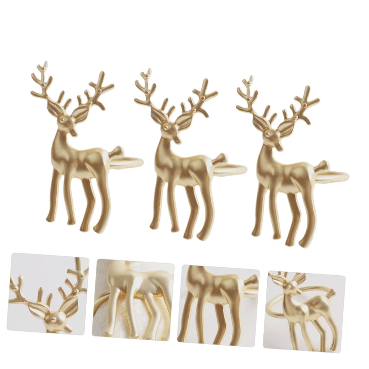 Alipis 12 Pz Natale natale decorazioni natale per tovaglioli decorazione del tovagliolo Natale fibbia del tovagliolo portatovagliolo
