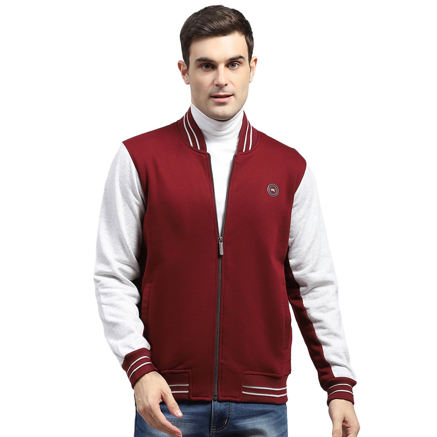monte carlo Mens Solid Mock Neck Full Sleeve Sweatshirt (224066421)-picture-37