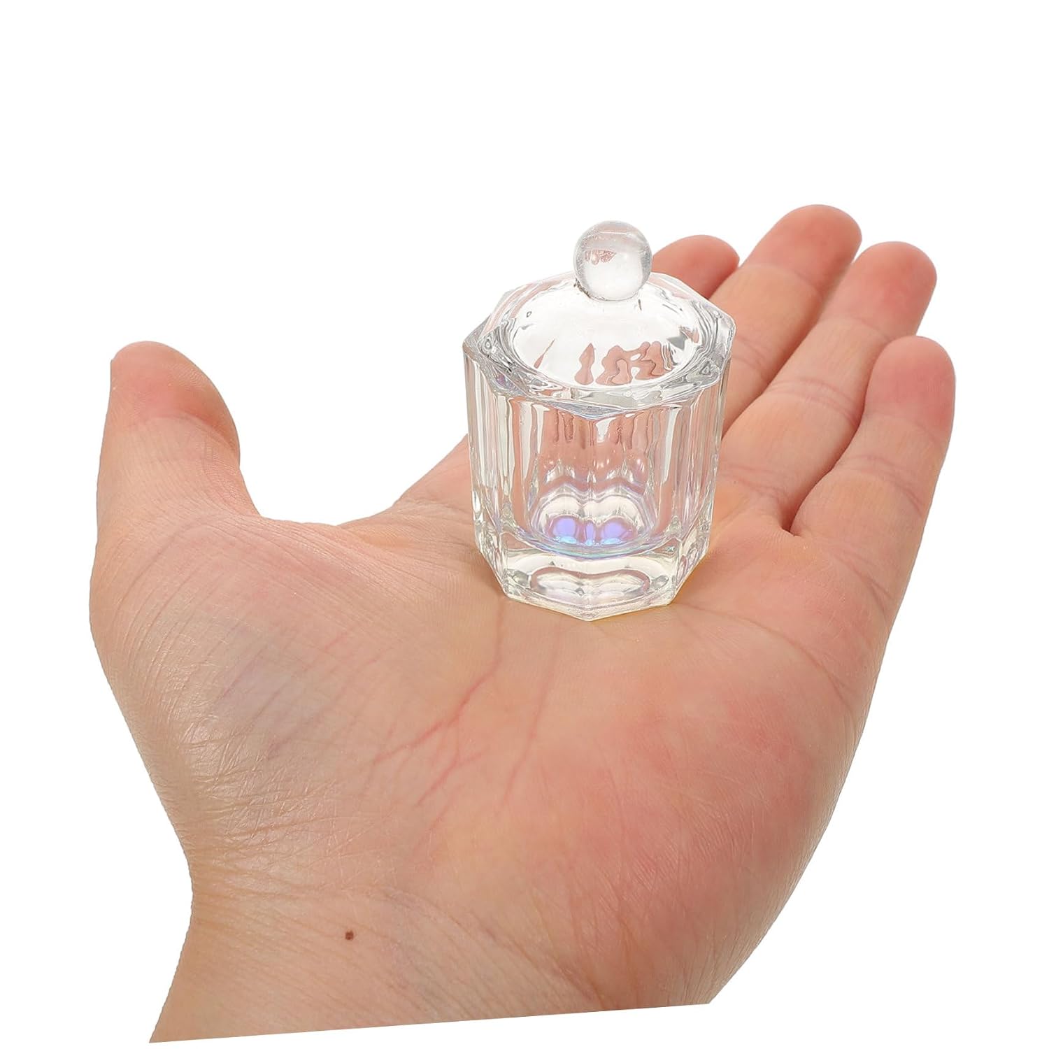2pcs Manicure Powder Cup Glass Nail Art Cups Nail Polish Mixing Small Art Cleaning Portable Manicure Supplies