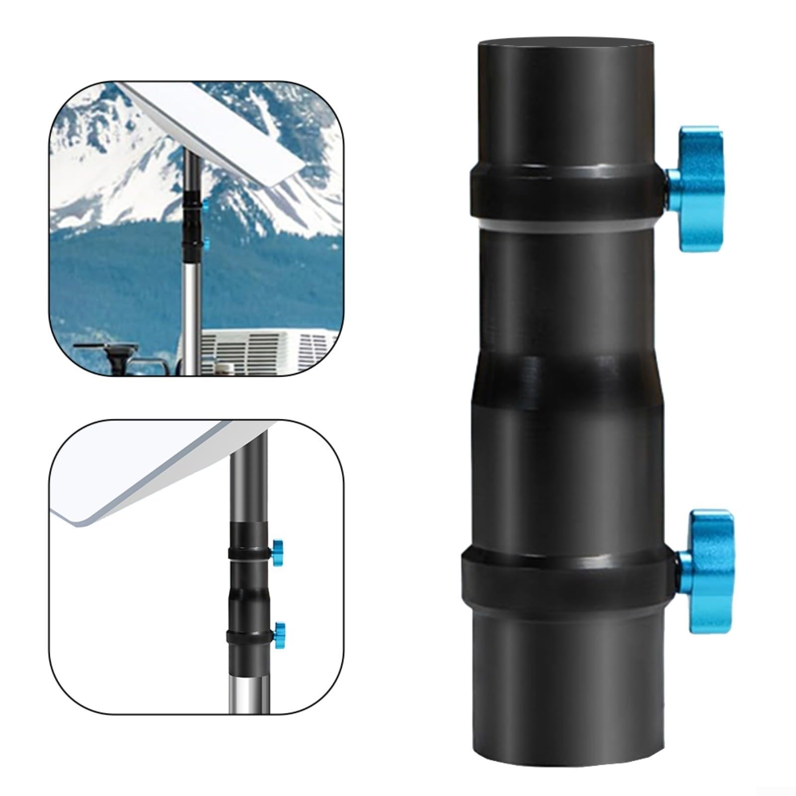 ZYNCUE Support pour poteau Starlink, support de poteau en acier inoxydable pour kit Internet Starlink, à installer sur un mur extérieur près du haut du pignon (A)