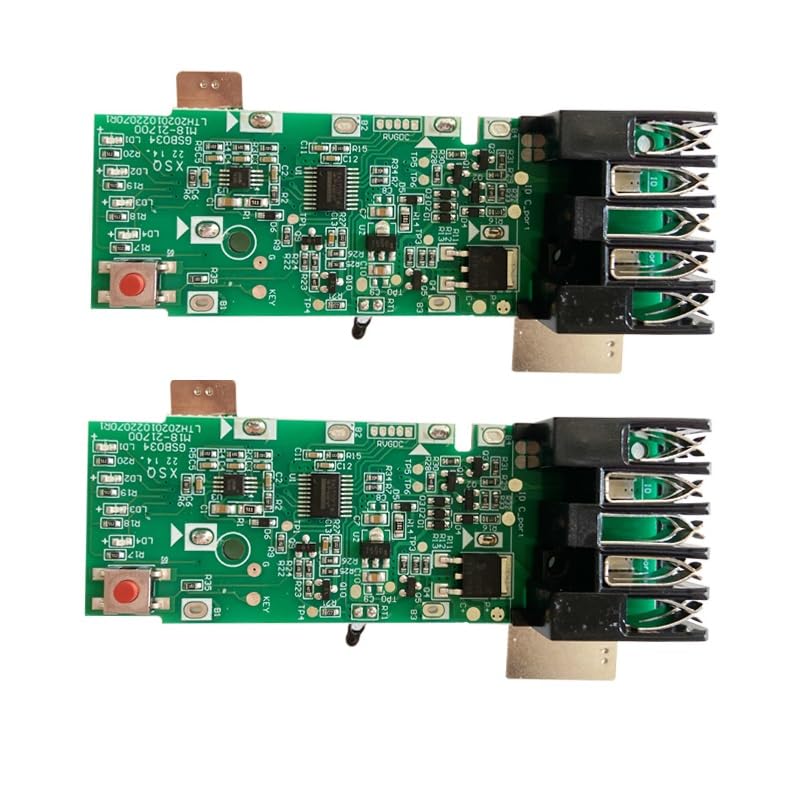 18V 10-Cell 21700 PCB Battery Charging Protection Circuit Board for Milwaukee M18 6.0Ah and 8.0Ah Battery Packs (2-Pack)