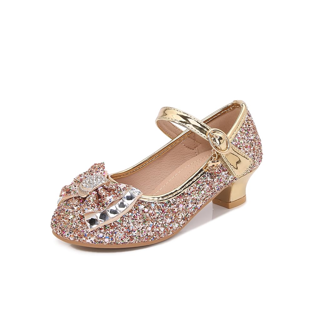 Girls Dress Shoes Prom Shoes Wedding Shoes Low Heel Glitter Toddler Shoes