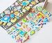 4 Sheets Cute Lovely Puffy DIY Decorative Adhesive Sticker Tape/Kids Craft Scrapbooking Sticker Set for Diary, Album (Space)