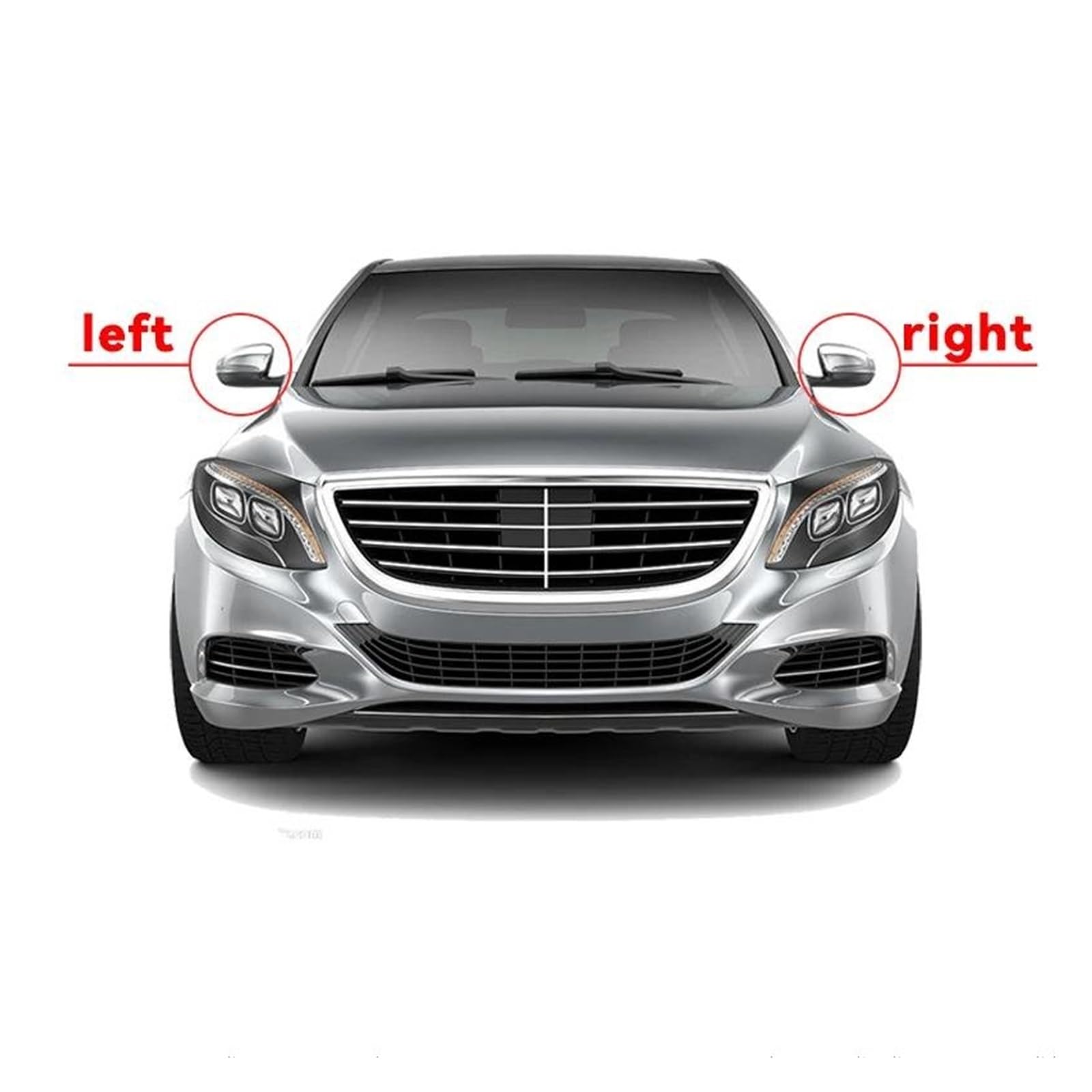 Auto Rückspiegelgehäuse Bright Black - Für Mercedes A/B/C/E/S/CLA/GLA/GLK Klasse