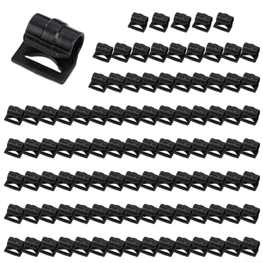 Clips de poteau de tente 16mm en plastique, lot de 100 pinces en C pour camping