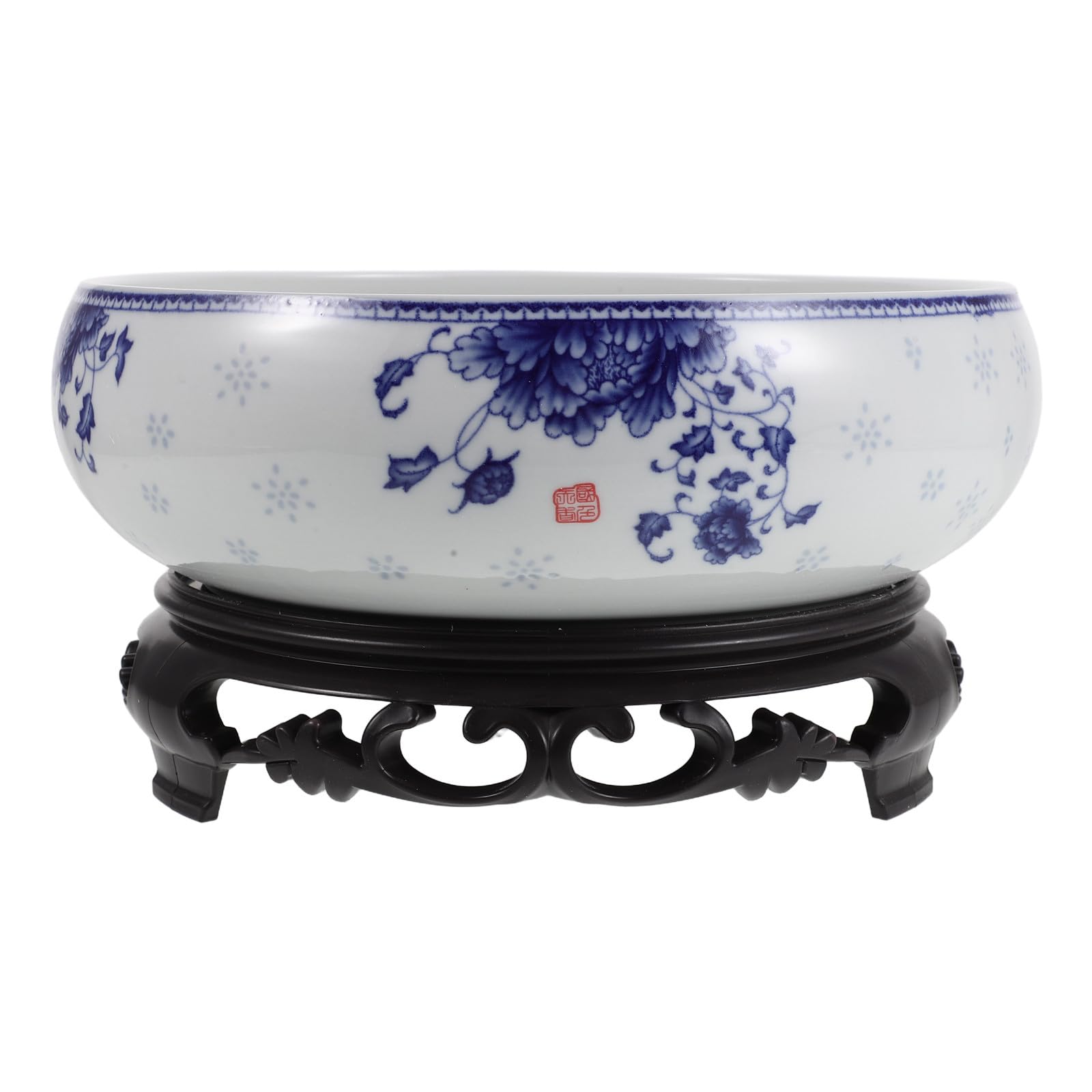 Lotus Bowl: Ceramiczna doniczka hydroponiczna | Biała porcelanowa doniczka bonsai z plastikową podstawą do sadzenia w pomieszczeniach, lilia, Lucky Bonsai, dekoracja domu, patio i ogrodu,