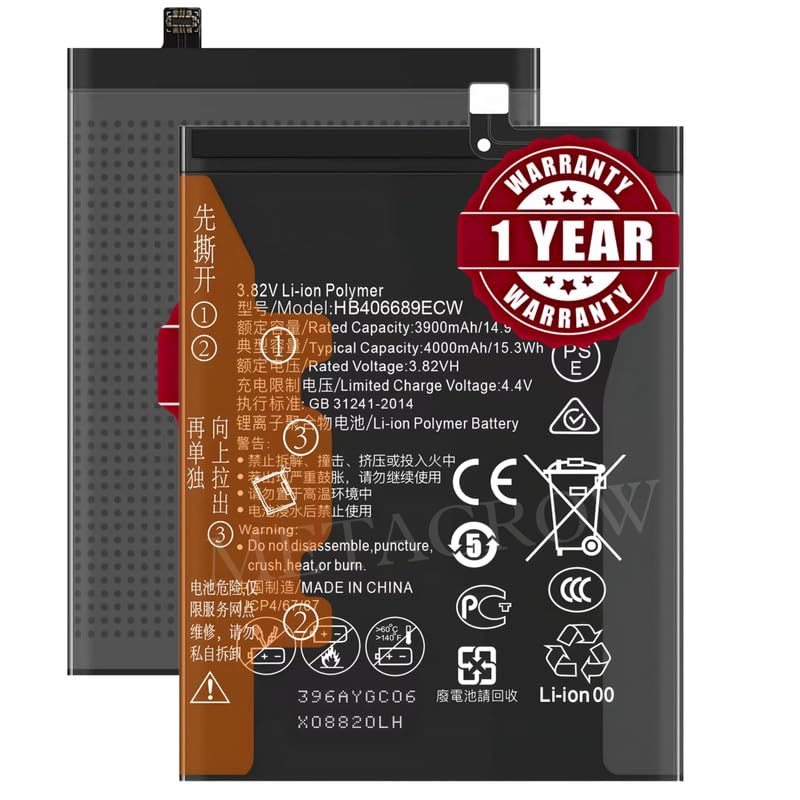 Image of Original HB406689ECW Battery Compatible for Huawei Y7 | Y7 2017 | Y7 2019 | Y7 Prime | Y9 2018 | Y9 2019 | Y9 Prime 2019 - (4000mAh) - 1 Year Warranty CD6