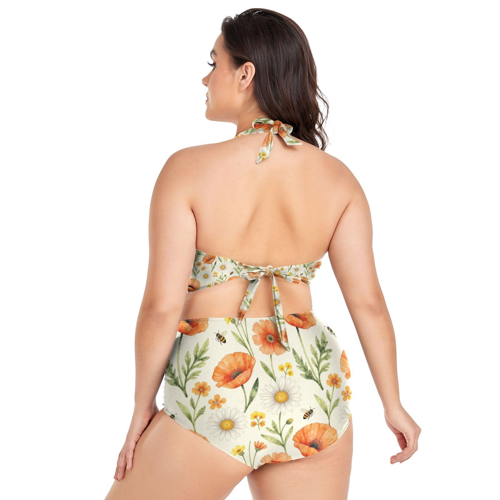 FRODOTGV Curvy Maillot de bain deux pièces pour femme L-4XL