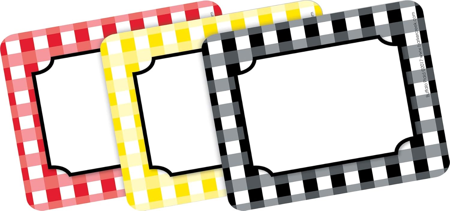 Barker Creek Retro Name Tags - 45 Self-Adhesive Labels For Gifts, Books & Organization