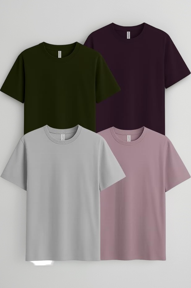 Sleepynuts Men's Regular Fit Round Neck Half Sleeves Solid Casual Wear T-Shirt