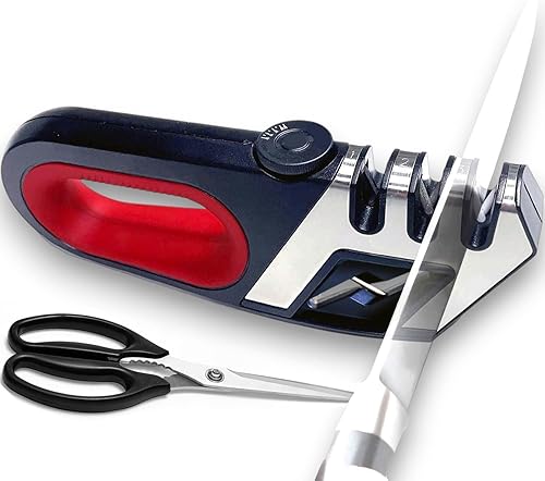 Afilador de Cuchillos - Afilador de Cuchillos - Afilador de cuchillos manual - Afilador personalizado ajustable para todas las cuchillas, mango