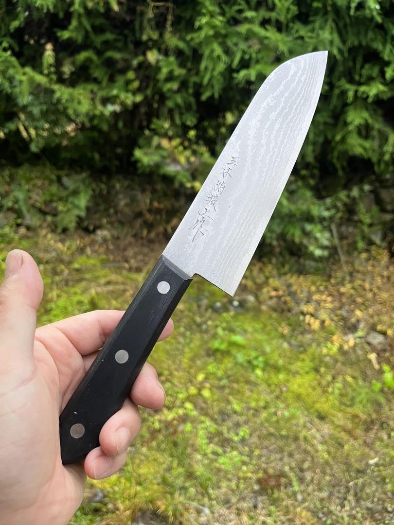 精魂道場 三徳包丁 Amazon.co.jp: 播州三木 ダマスカス 精神道場 三徳 包丁 165mm 積層鋼