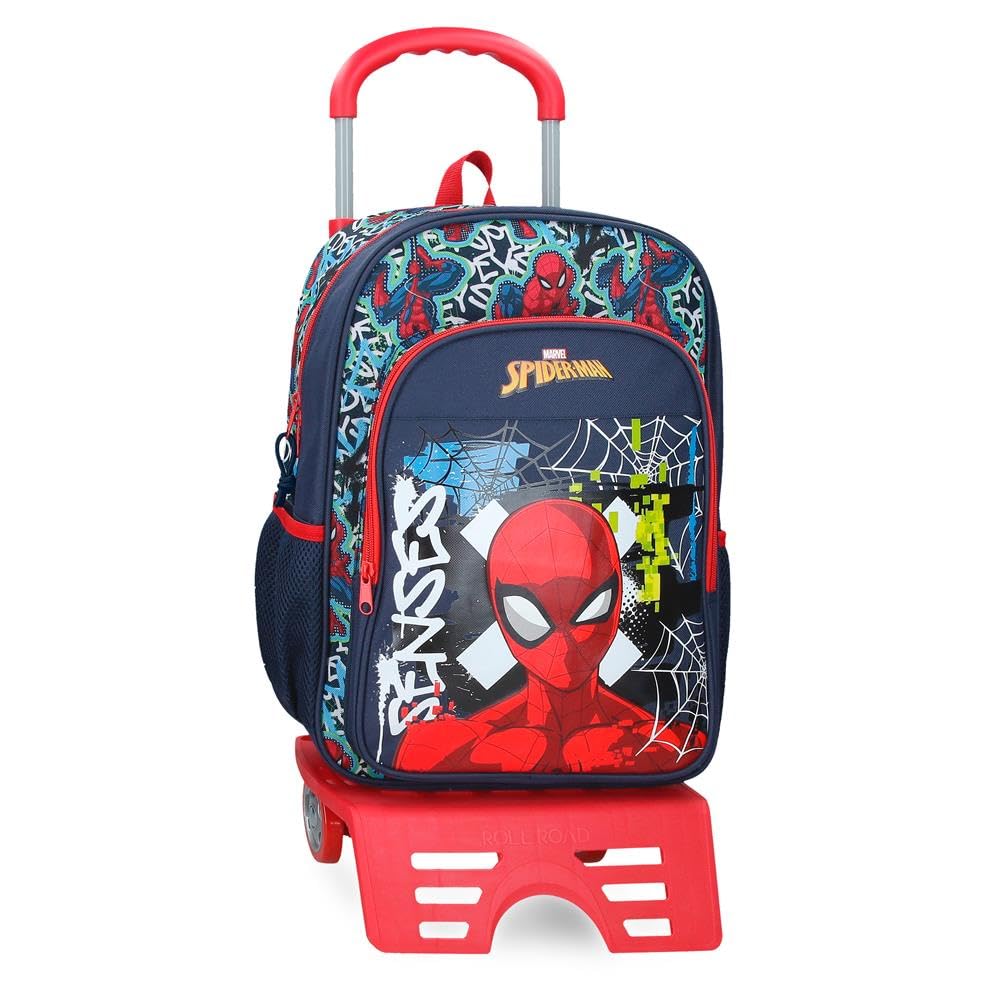 Joumma Marvel Grafity of Spiderman School Backpack with Marine Car 30x40x13 cm Polyester 15.6L