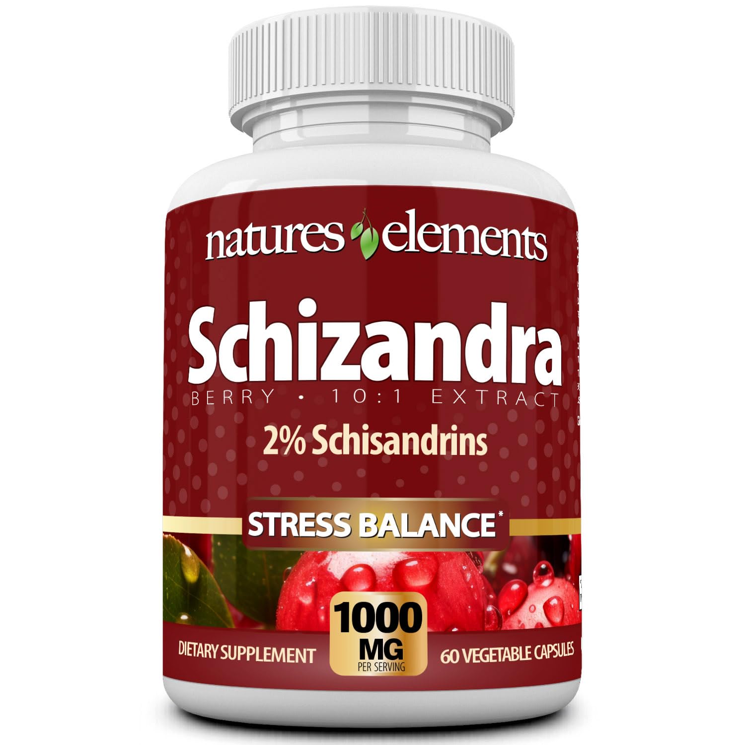 Schizandra Berry Extract – 10:1 Standardized Extract with 2% Schizandrins – 1000mg Per Serving – 60 Veggie Capsules – Non-GMO, Gluten-Free – Traditional Chinese Herb