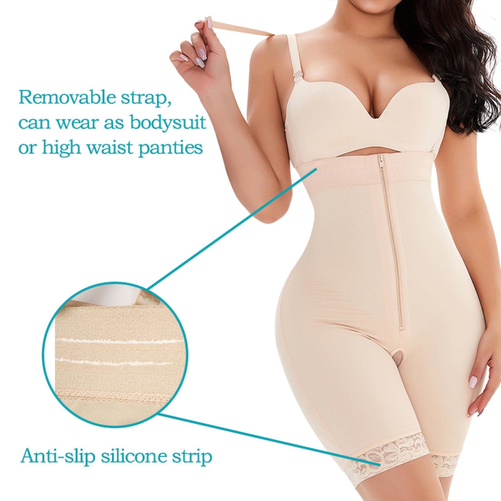 Hochkompression Taillentrainer Ganzkörper -Unterbust Slim Hantel Korsett Gürtel Butt Lifter Bodysuit