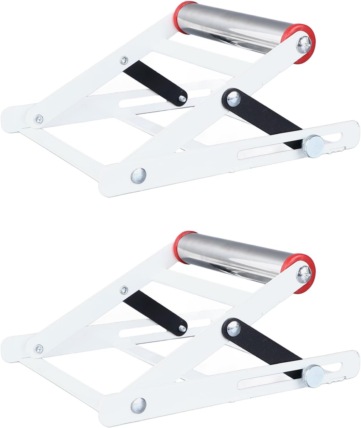 Table Saw Stand, Adjustable Cutting Machine Support Frame Foldable Metal for Table Saw Height 55mm to 135mm (2PCS)