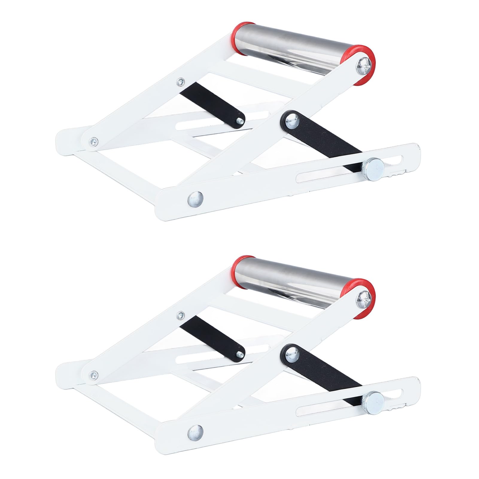 Ausla Marco de Soporte para Máquina Cortadora, Soporte de Rodillo Ajustable de Acero Inoxidable, Práctico Diseño Plegable para Corte con Sierra Ingletadora (2PCS)