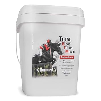 Ramard 079019 Total Blood fluids muscle Replenishment for horses , 11.9 lb/180 Day