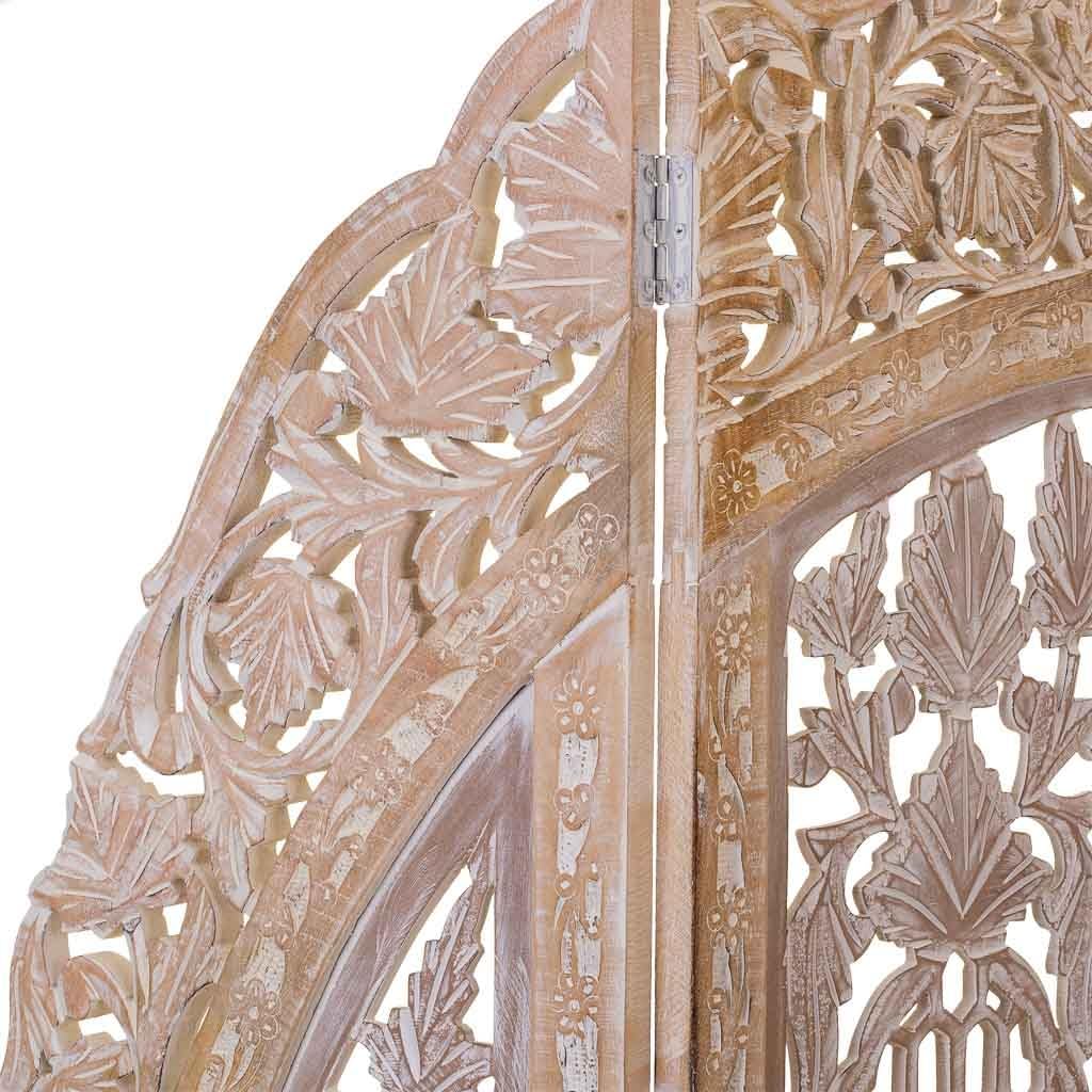 WANDERLUST DECO Biombo de Madera Artesanal marrón 38(x4) x2,5x180