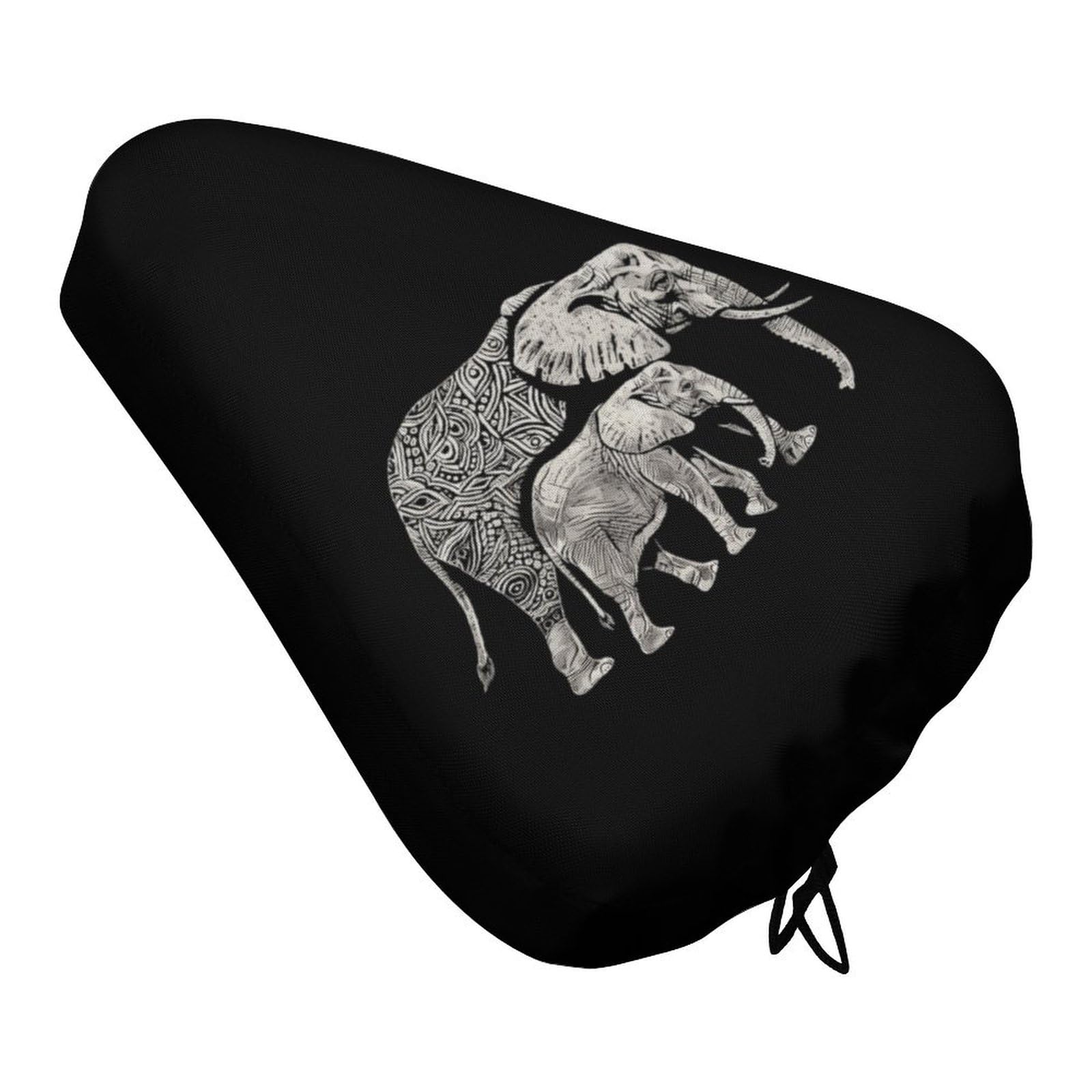 Elephant Mama and Little Bike Seat Cushion Cover Waterproof Bicycles Saddle Protector Accessories