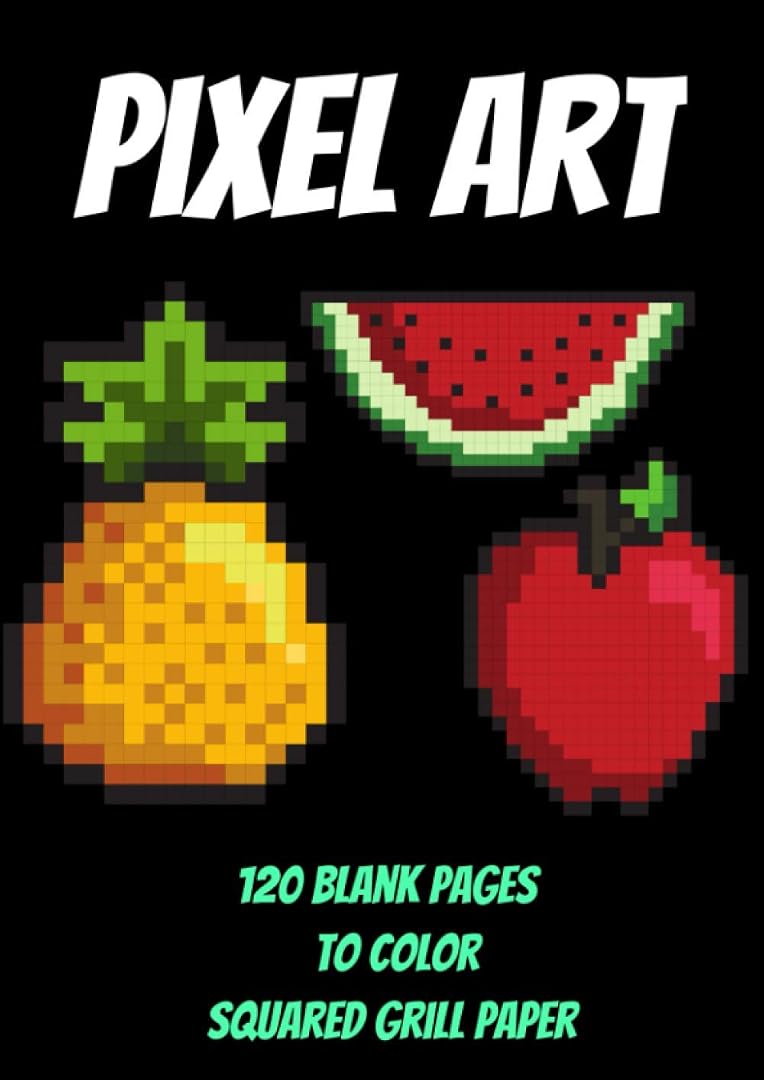 Pixel Paper Notebook Pixel Art Notebook Pixel Art Coloring Graph Paper Notebook Pixel ...
