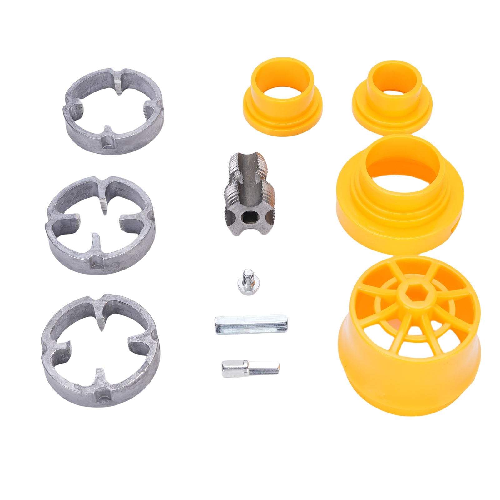 Electric Drill Pipe Threader Kit, 3 Size PVC Pipe Threader Set (1/2 3/4 1) with Reinforced Dies Portable Lightweight Plumbing Tool for Home Professional Use