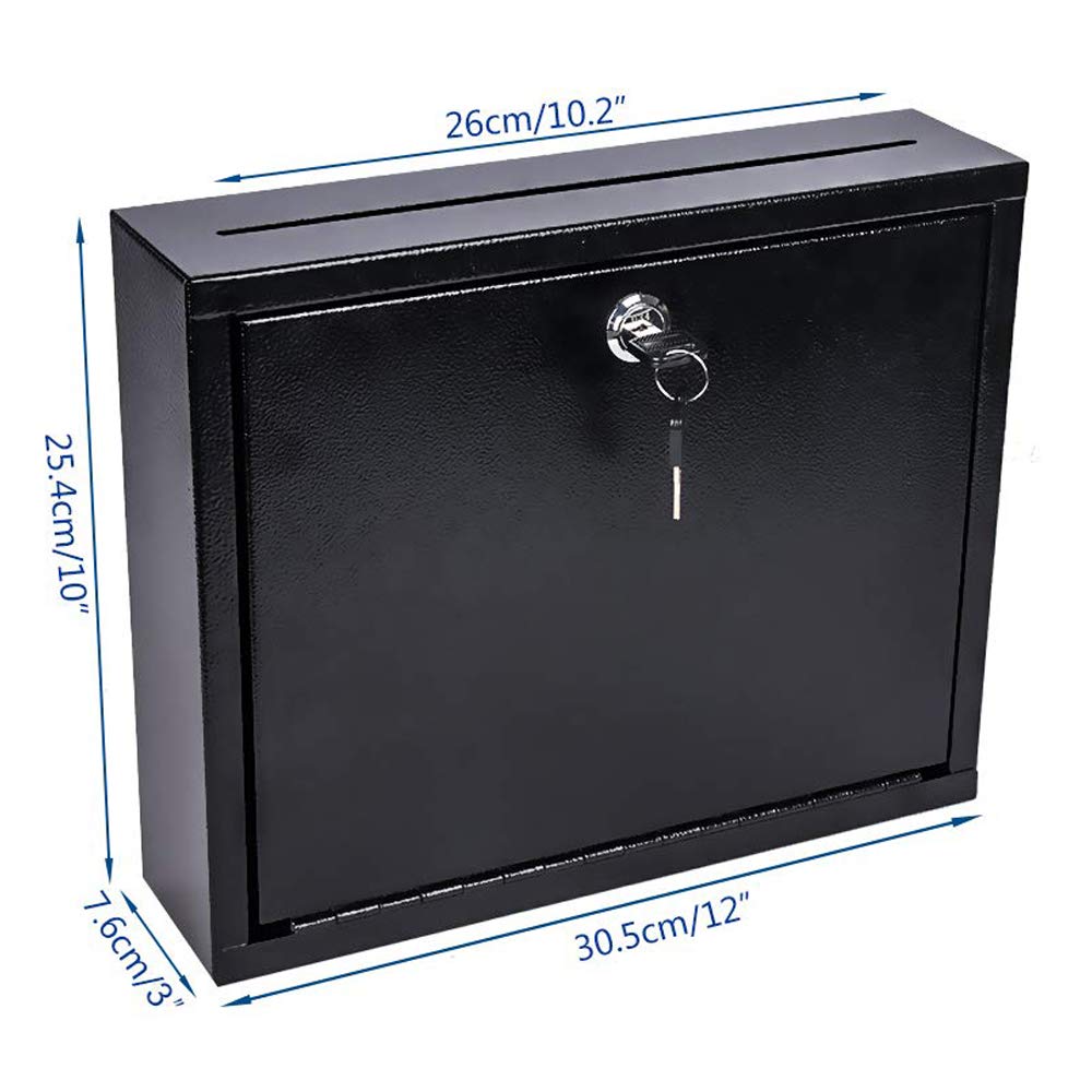 Kyodoled Suggestion Box with Lock Wall Mounted,Mail Box, Key Drop Box ...