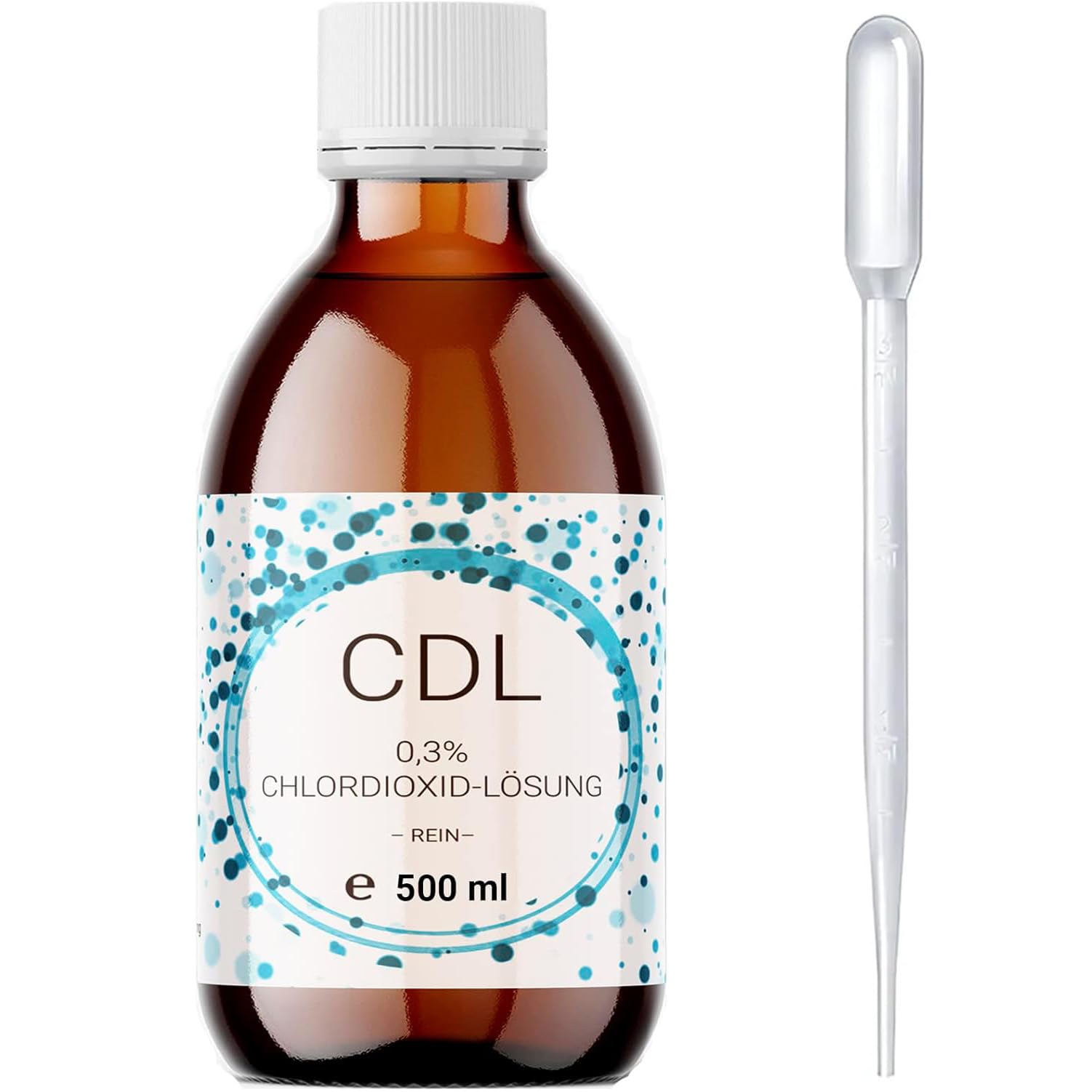 500ml CDL/CDs Chlordioxid 0,3% Lösung, Glasflasche mit Pipette